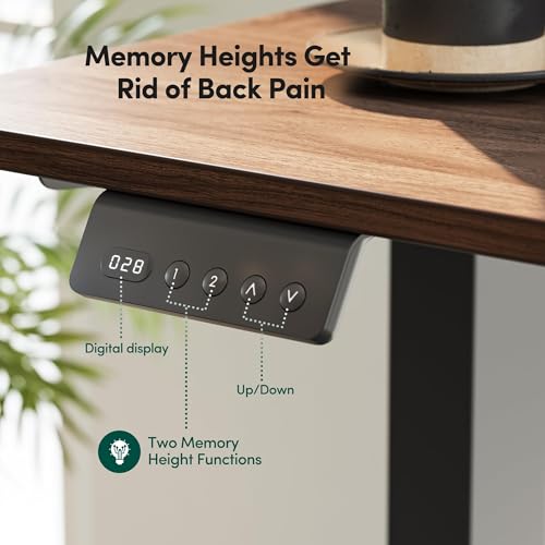 Image of CubiCubi 63x48 Inches L Shaped Standing Desk with 3 Drawers and Monitor Shelf, Height Adjustable Corner Computer Desk with Hooks, Sit Stand Up Ergonomic Home Office Workstation Table, Deep Walnut