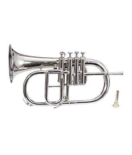 Flugelhorn Instrumento musical de latón de tono bajo para estudiantes intermedios con funda rígida acolchada
