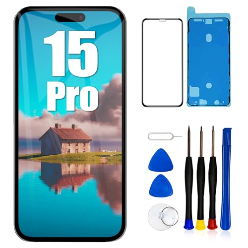EFAITHLIFE für iPhone 15 Pro Austausch des LCD-Bildschirms 6 1 Zoll Display-Digitalisierer Montage Touchscreen mit Reparaturwerkzeug für die Rahmenmontage