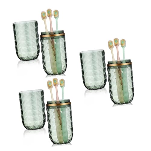 FOMIYES 3 Piezas taza de cepillo de de viaje enrejado cargador de teléfono portátil Cepillera para viaje Cepillera de viaje contenedor de pasta de portátil la mascota Green