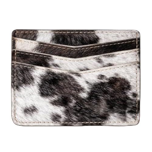 Autentico Leather Cowhide Hair on Card Holder Western Cowboy Cowgirl Fashion Vibes Card Holder (Brown & White, Pack of 20 Pc)