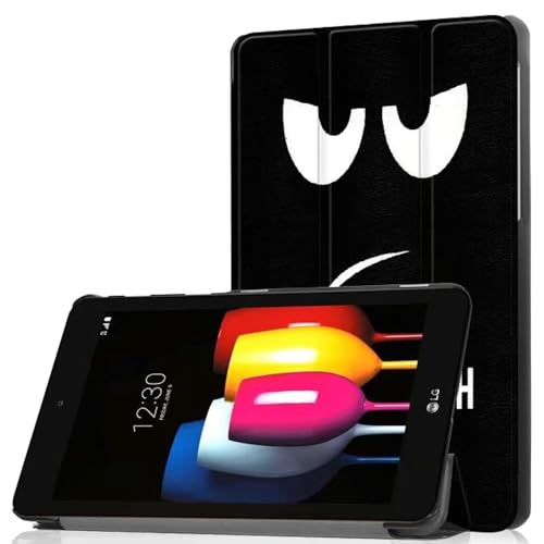 ZZOUGYY Tablet Cover for LG G Pad F2 8.0 LK460 8'(2017 Release),Ultra Thin Slim Folio Stand Lightweight Leather Case for LG G pad F2 8.0 V460 8 inch (Don't Touch me)