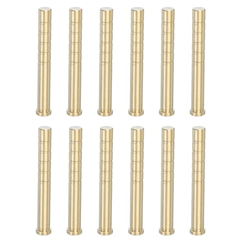 PATIKIL Insert en Laiton pour flèche de tir à l'arc de 150 Grains, 12 Packs d'inserts à vis en cuivre Laiton pour flèches en Carbone de 6,2 mm / 0,244 Pouce