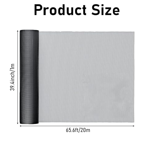 304 Stainless Steel Mesh Screen Roll 39.4 inch x 65.6 ft Window Screen Replacement Wire Mesh for Air Vent Window Door Patio Porch Mesh Barrier for Block Flying Insects