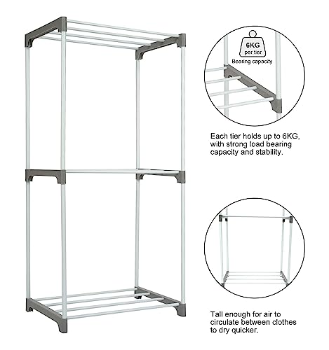 HOUSE-AGAIN-Clothes-Drying-Rack-Small-Drying-Rack-Clothing-3-Tier-Laundry-Cloth-Dyer-Racks-Freestand-Dryer-Rack-for-Bathroom-Apartment-and-Laundry-Room HOUSE AGAIN Clothes Drying Rack Small Drying Rack Clothing 3 Tier Laundry Cloth Dyer Racks Freestand Dryer Rack for Bathroom Apartment and Laundry Room