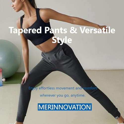 MERINNOVATION Women's Merino Wool Jogger Pant Thermal Sweatpant for Running Breathable Wicking Anti-Odor4