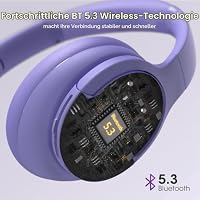DOQAUS Kopfhörer Kabellose Bluetooth,90 Std.Akku,Violett – Ansicht 5