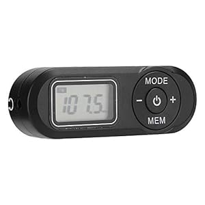 mumisuto Mini-FM-radio, DSP-mini-draagbare 1,1 inch LCD-digitale FM-radio-muziekspeler, zwart met hoofdtelefoon voor loopoefeningen