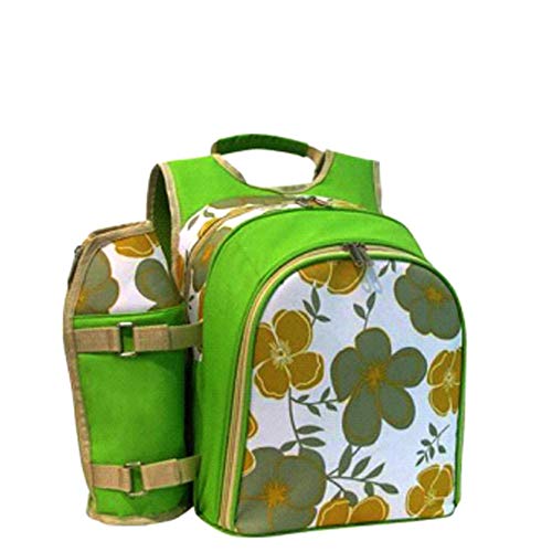 Hnks Picnic Basket Super Deluxe Four People Picnic Backpack Includes 29 Pieces Dining Set & Cooler Compartment To Keep Food Fresh