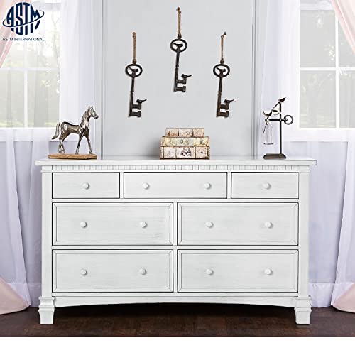Evolur Cheyenne And Santa Fe Double Dresser, Antique Mist #TOP4