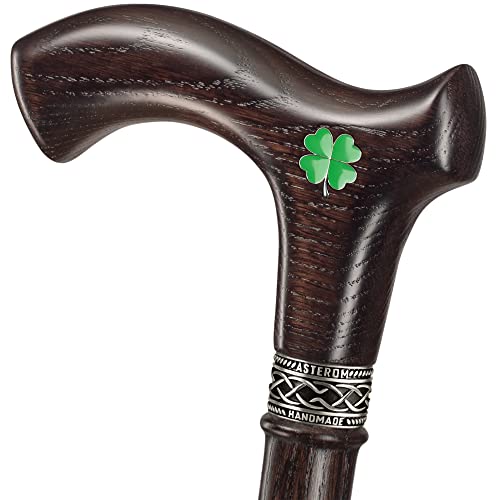 Handmade Irish Walking Cane For Men And Women - Unique Wood Cane - Stylish Walking Stick (Four-Leaf) #TOP18