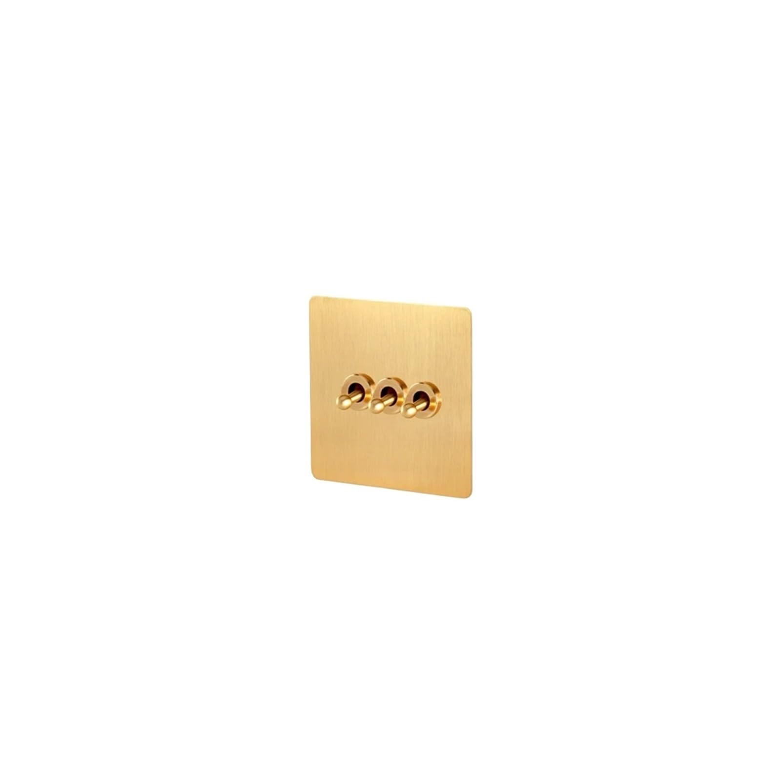 Interruptor de palanca 220V, acero inoxidable, dorado, regulador de intensidad, interruptor de palanca de latón for luz, eléctrico(2Gang Intermediate)