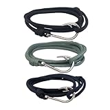 Yocoyee Whale Tail Anchor Turtle Fish Hook Bracelet Nylon Polyester Rope Adjustable Bracelet for Men-3Pcs Hook