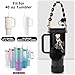 3tyto Stanley Cup Accessories Set Including Water Bottle Handle Strap,Siliocne Straw Cover, Stanley Charms for Stanley Cup (Black Gold)