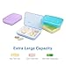 BUG HULL Pill Organizer 2 Times a Day, Extra Large Weekly AM/PM Pill Case, Pill Box 7 Days for Pills/Vitamin/Fish Oil/Supplements