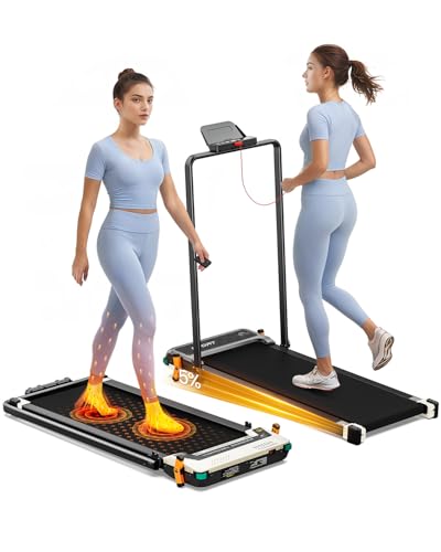 Image of FUNRAY Versatile Walking Pad Treadmill with Incline - Dual-Sided Under Desk Treadmill with Foot Massage,2 in 1 Walking Pad for Home /Office, Portable Compact Treadmills with 330LBS Weight Capacity
