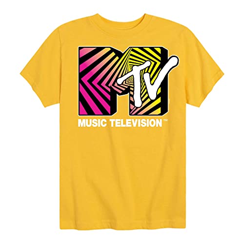 HYBRID APPAREL - MTV Logo - Optical 80S - Toddler and Youth Short Sleeve Graphic T-Shirt