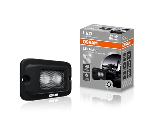 OSRAM LEDriving Flush Mount WL VX100-FL, LEDFLUSH101-FL, Off Road, LED Arbeitsscheinwerfer, 600 Lumen, Lichtstrahl bis zu 45 m, 12V/24V, Faltschachtel (1 Lampe)