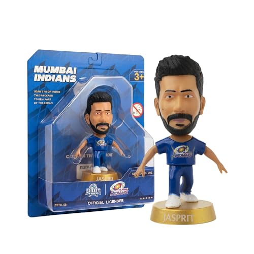 Image of Action Figure, IPL Edition 360 Rotatable Head, Cricket Player for Fans & Collectors (3 Inch Jasprit Bumrah)