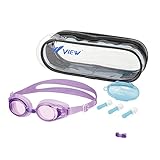 [ビュー] 【Amazon.co.jp 限定】 子ども用 スイミングゴーグル 2点セット ゴーグル (VJ710J LV) 対象4歳~9歳 抗菌仕様+耳栓 (EP408J) 【日本製】 ラベンダー VA1603