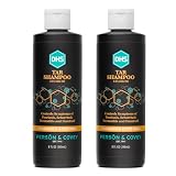 DHS Person & Covey, Inc Coal Tar Shampoo - Dandruff Shampoo for Men & Women, Psoriasis & Dandruff Hair Care for Itchy Scalp, Unscented Seborrheic Dermatitis Hair Care - 8 Fl Oz, Pack of 2