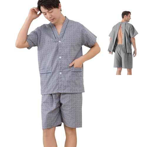 [AGWELL] �ėp�I����p�� �I�����Ғ� �����E�T����Y�{���㉺�Z�b�g �j�����p �ȑf�� ���ҕ� ���p�˂܂� ����ҕa�� �{�^�� �O�㗼���J�� (�O���[, 2XL)