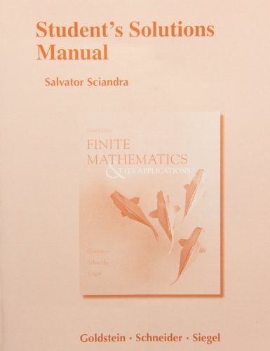 Student's Solutions Manual for Finite Mathematics & Its Applications