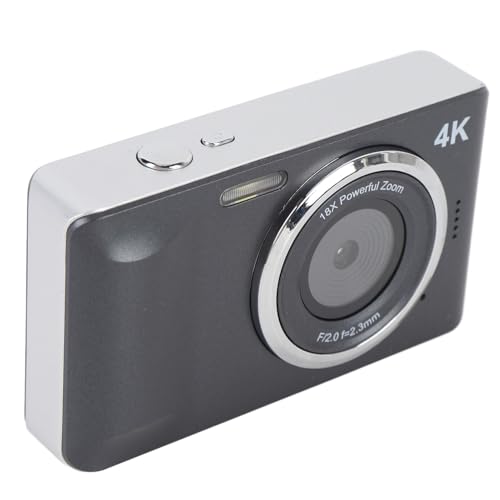 Cámara digital compacta 4K 64MP con zoom 18X y batería recargable miniatura 3