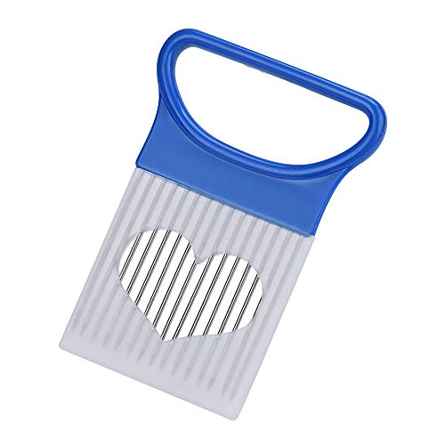 Food Slice Assistant Onion Holder Slicer, kitchen Gadgets kitchen Utensil Holder - Stainless Steel Vegetable Holder Tomato Slicer Meat Slicer, Cutting Kitchen Gadget Onion Peeler (Blue)
