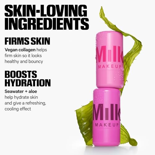 Milk Makeup Cooling Water Jelly Tint, Spritz (Coral) - 0.17 oz - Sheer Lip & Cheek Stain - Buildable Watercolor Finish - 1,000+ Swipes Per Stick - Vegan, Cruelty Free - Image 4