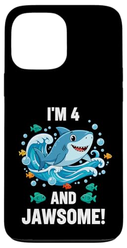 I'm 4 and Jawsome Shark 4΂̒a qp X}zP[X iPhone 13 Pro Max p