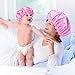 Mepase 5 Pcs Mommy and Me Hospital Matching Outfits Maternity Robe Swaddle Blanket Baby Girl Boys Headband Hat for Mom Baby(Light Pink,Medium)