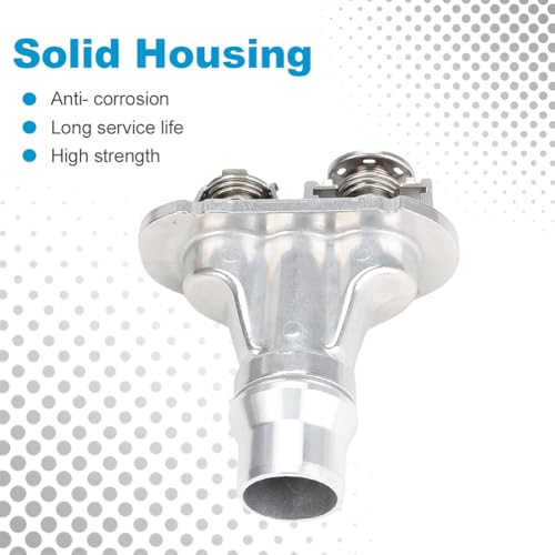 Image of WMPHE Upgraded Aluminium Engine Coolant Thermostat Housing Compatible with 2008-2010 Ford F-250 F-350 F-450 F-550 Super Duty 6.4L V8, Replacement for 4K659-000 4K659000