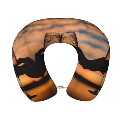 Almohada de espuma viscoelástica para viaje negro miniatura 1
