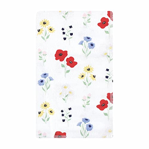 Image of Hudson Baby Unisex Baby Cotton Flannel Burp Cloths, Wildflower, One Size
