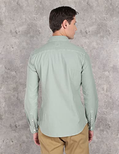 Image of U.S. POLO ASSN. Regular Fit Shirt for Men - 100% Cotton, Breathable & Comfortable, Full Sleeves Casual Shirt for Men - 48, Mint