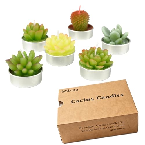 Cactus Tealight Candles, Handmade Delicate Succulent Cactus Candles( Perfect for Birthday Party ,Wedding, Spa, Home Decor) - Image 5