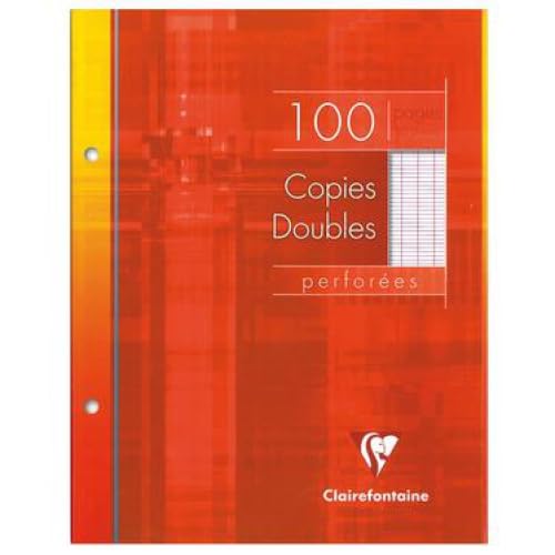 Lot de 10 Copies doubles Metric 17x22, étui de 100p./50 feuilles perforées 90 g/m², coloris blanc, Séyès