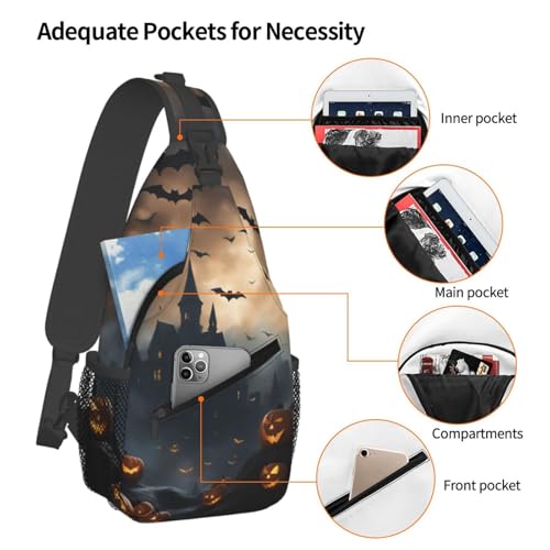 Halloween Flying Bats 3 Stylish Men'S Messenger Bag - Durable Polyester, Huge Capacity & Adjustable Strap4