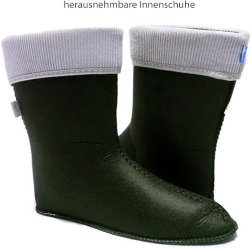 LEMIGO leichte Damen EVA Gummistiefel gefüttert Jessy (Carbone/Grau, 40 EU)