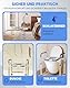 Toilettensitzerhöhung mit Armlehnen WC Sitzerhöhung Höhenverstellbare Toilettenaufsatz Toilettenerhöhung Erhöhter Toilettensitz Aufstehhilfe Toilette für Senioren Schwangere Erwachsene mit Behinderung