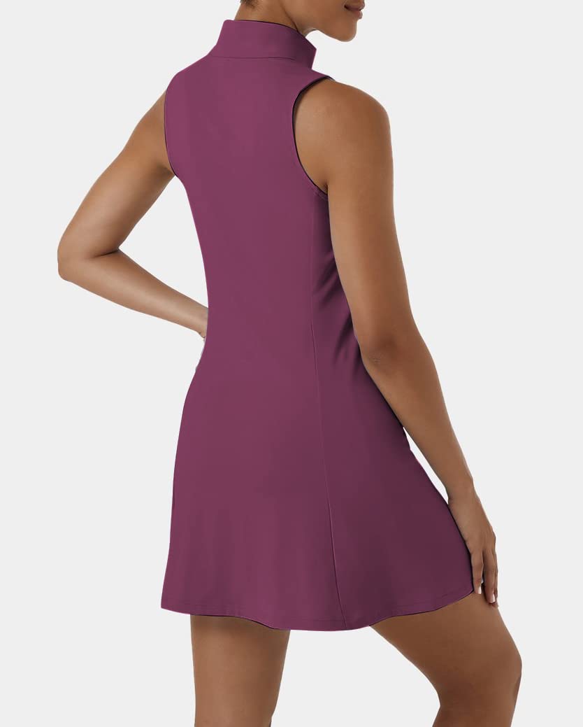 Vestido de Tenis para Mujer, con Pantalones Cortos Integrados y Bolsillos, para Entrenamiento y Golf