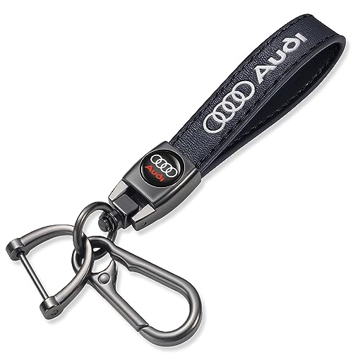 Genuine Leather Key Chain Suit Car Key Chain Ring Accessories Family Present for Men and Woean Keyring(Black)