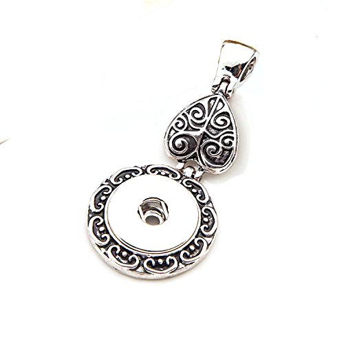 Ginooars 18mm Hang Snap Necklace Accessory with a Free Chain and 5pcs 18/20mm Snap Charms …