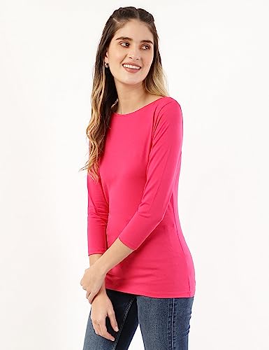 Image of Marks & Spencer Womens Solid Slim Fit T-Shirt