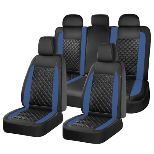 Image of FLORICH Seat Covers, Atomutive Seat Covers Full Sets, Waterproof Seat Cover for Cars, Luxury Leather Universal Seat Cover Accessories Fit for Most Cars SUV Truck Sedans(Blue)