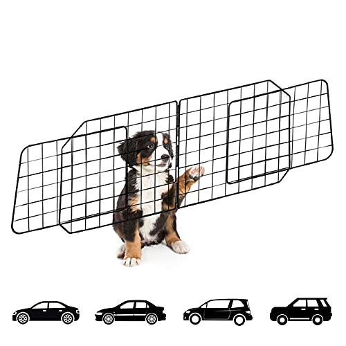 Urban Deco Car Headrest Dog Guard For Dog Car Barriers Adjustable Pet Travel Dog Barrier Mesh Dog Guard For SUV, Car Vehicle (Black).