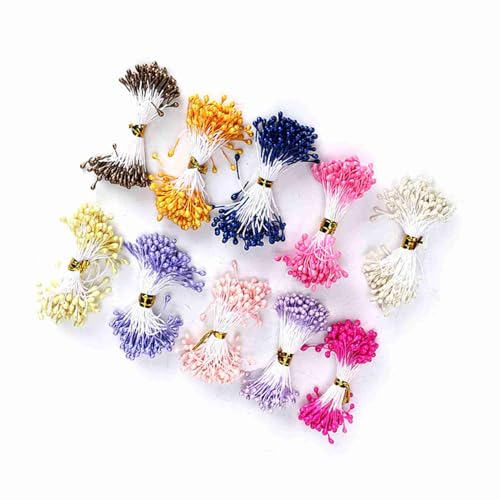 Estambres de flor artificial hechos a mano 900 piezas miniatura 1