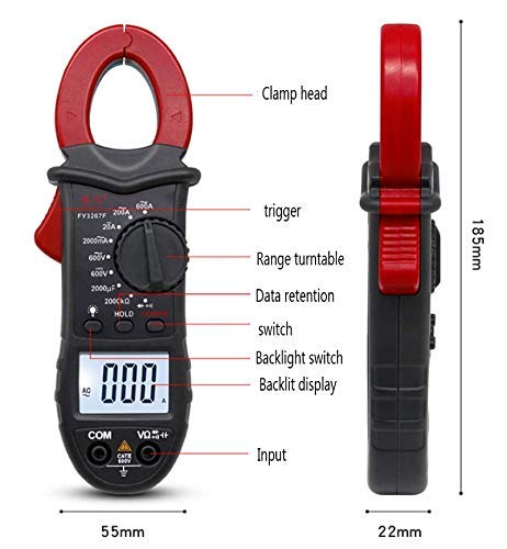 Amazon.co.jp: BZM-ZM デジタルクランプメーター600Aの大電流クランプ