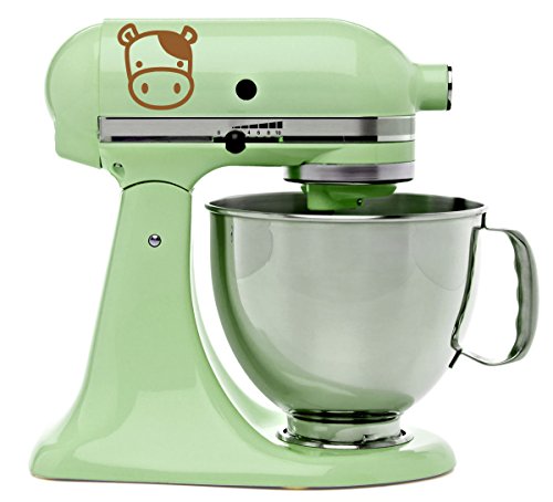 Cute Moo Cow Kitchen Mixer Mixing Machine Decal Art Wrap Stickers - Brown